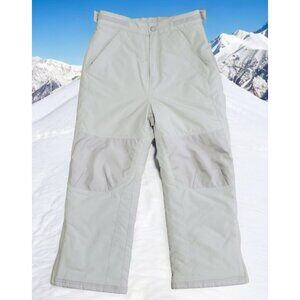 LL Bean Snow Pants Kids 8 Thinsulate Cold Buster Gaiters Gray Snowboarding Ski